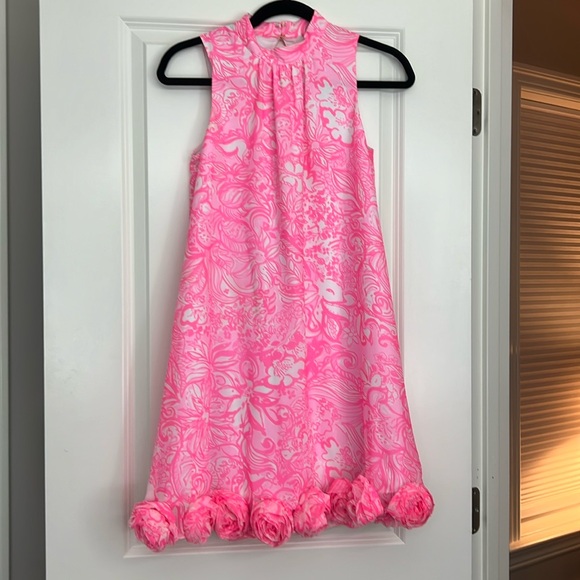 Lilly Pulitzer Linda Dress Pink Tropics Bunny Hop 💕 - Picture 1 of 5